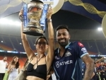 Natasa Stankovic's celebration with Hardik Pandya after Gujarat Titans' IPL win goes viral on social media