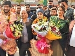 Olympian Arif, Wushu Champion Sadia receive rousing welcome in Jammu
