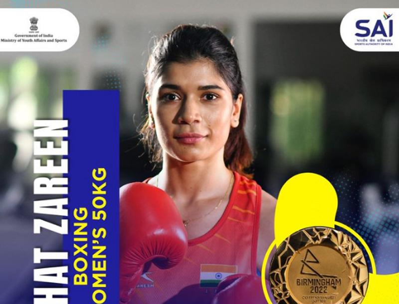 India's reigning World Champion Nikhat Zareen grabs CWG gold
