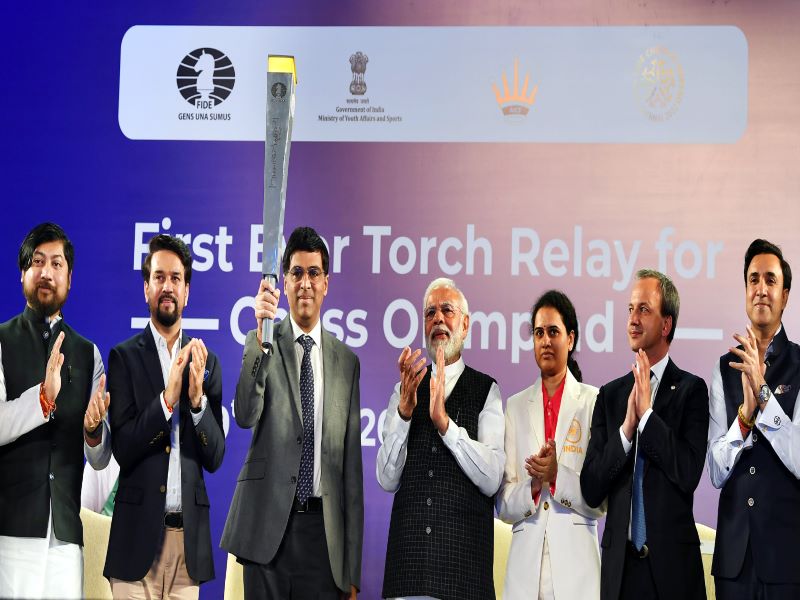 PM launches historic torch relay for 44th Chess Olympiad