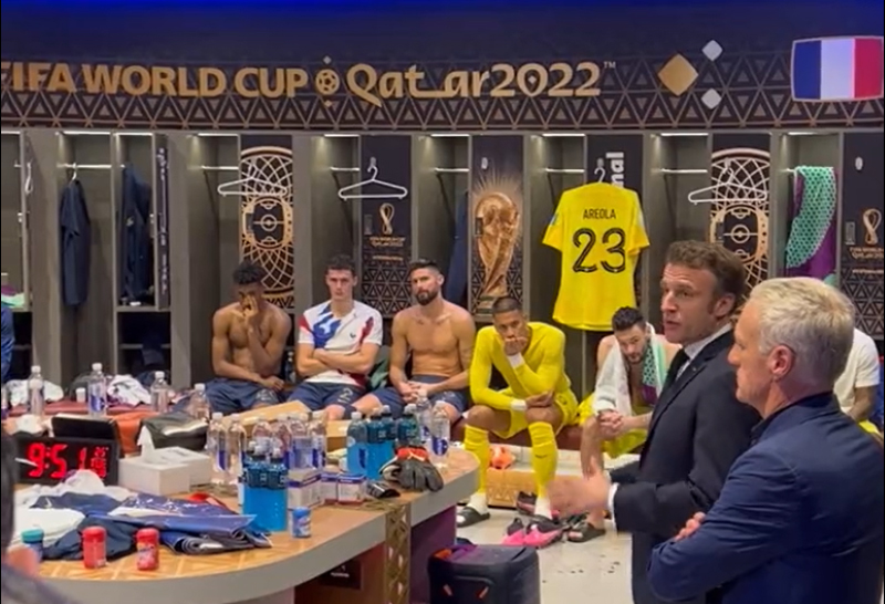 'Proud of you': French President Emmanuel Macron cheers up team after World Cup defeat