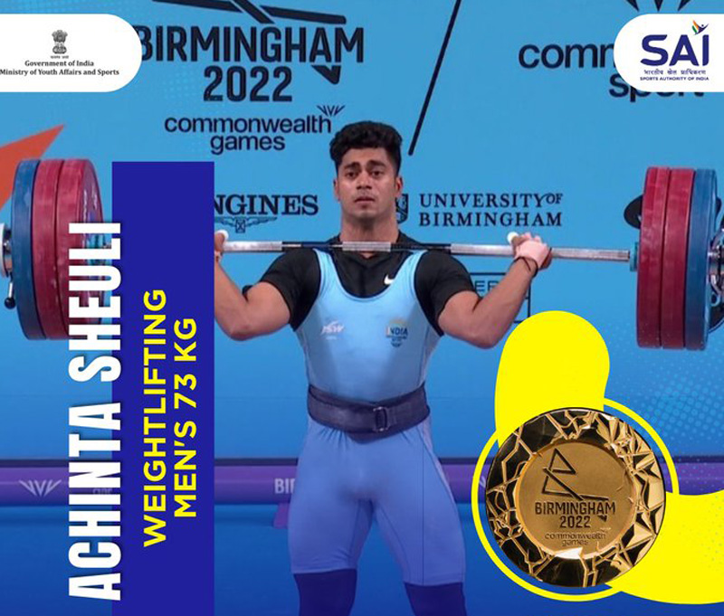 CWG Birmingham: Indian weightlifter Achinta Sheuli clinches gold medal in 73 kg category