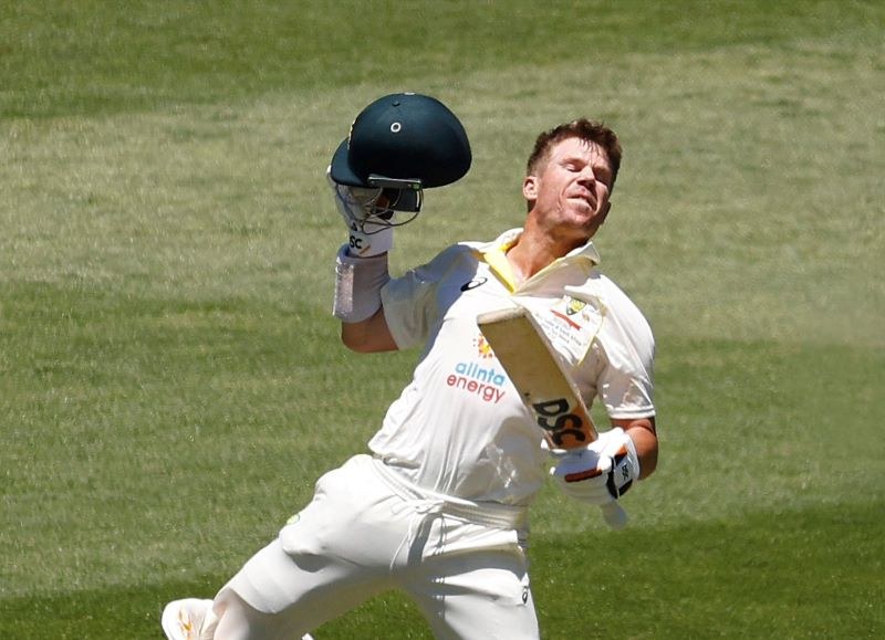 David Warner joins cricket greats with century in 100th Test