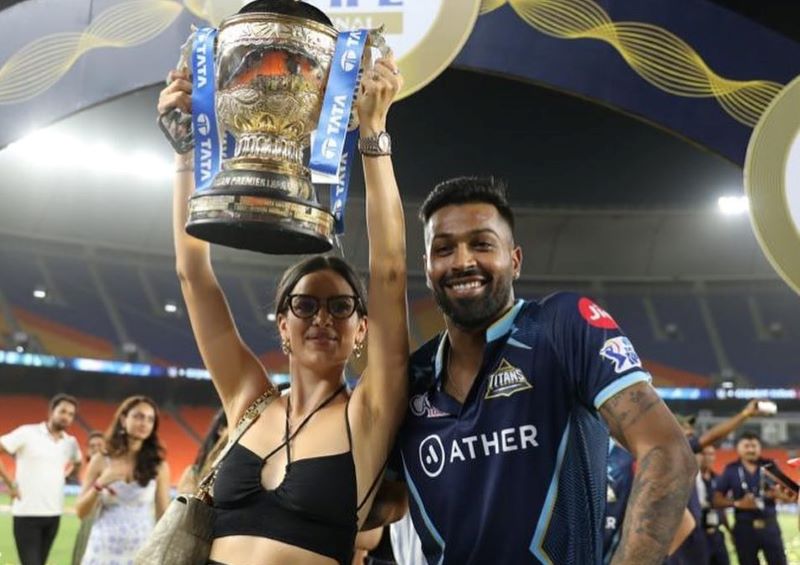 Natasa Stankovic's celebration with Hardik Pandya after Gujarat Titans' IPL win goes viral on social media