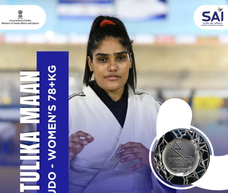 India's Tulika Maan bags silver in Judo at Commonwealth Games