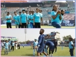 Afghanistan team plays cricket with children as part of ICC and UNICEF's Cricket4Good initiative