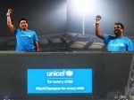 UNICEF South Asia Regional Ambassador Sachin Tendulkar leads ‘One Day for Children' to call for girls’ rights during World Cup cricket match