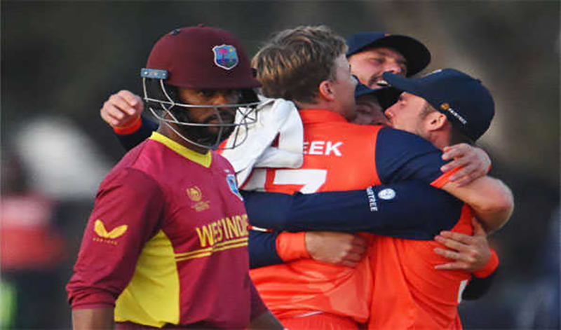 Netherlands edge West Indies in super over thriller as Zimbabwe stay perfect