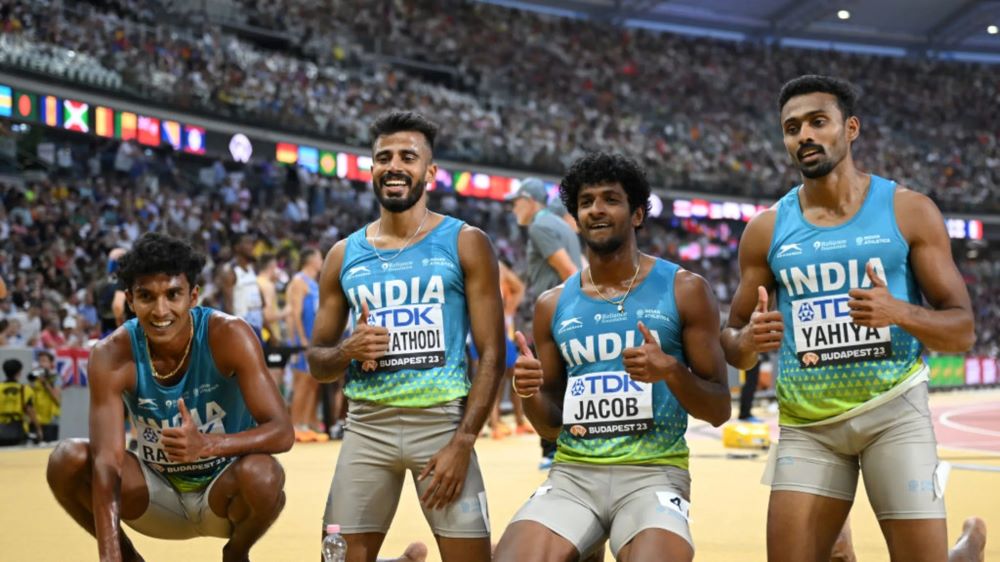 World Athletics Championships: Indian Men's 4x400m relay team storms into finals; breaks Asian record
