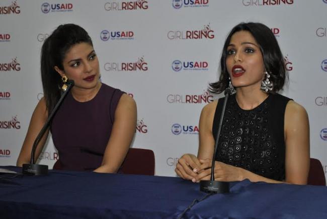 Priyanka, Freida support and promote Girl Rising
