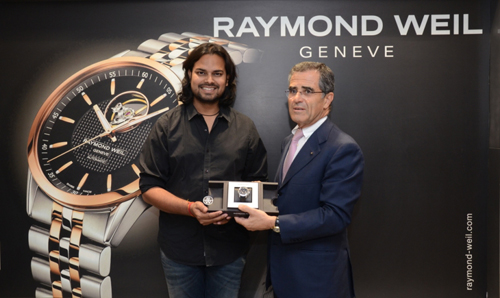 Raymond Weil felicitates fashion designer Rahul Mishra