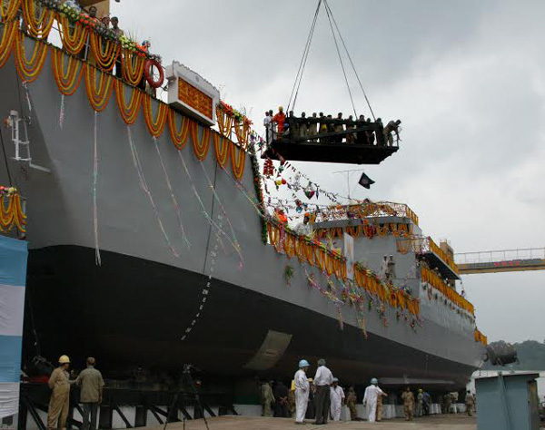 GRSE launches Landing Craft Utility for Indian Navy