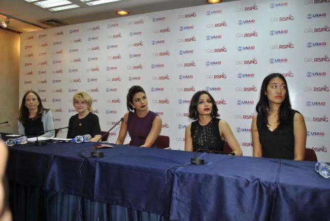 Priyanka, Freida support and promote Girl Rising