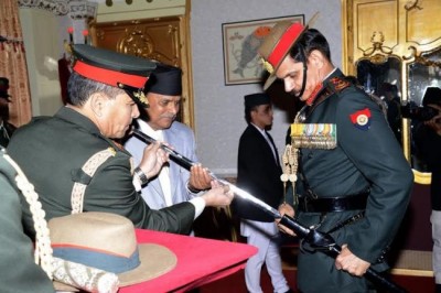 Army Chief Gen Dalbir Singh conferred with Hony Gen title of Nepal Army