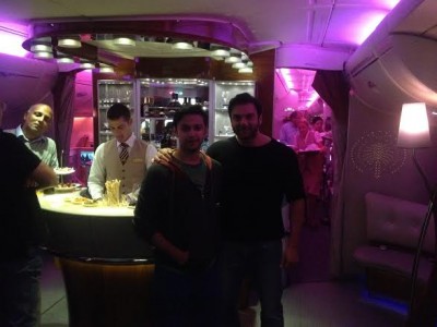 Vatsal Sheth parties away with Sohail Khan on Emirates A380
