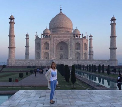 Steffi Graf visits Taj Mahal