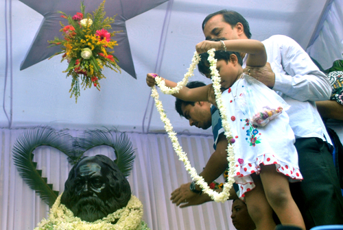 Tagore's birth anniversary celebration at Jorasanko