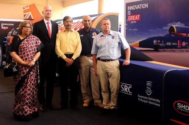 British Council unveils bloodhound supersonic car show 