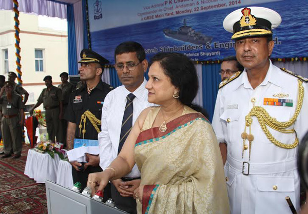 GRSE launches Landing Craft Utility for Indian Navy