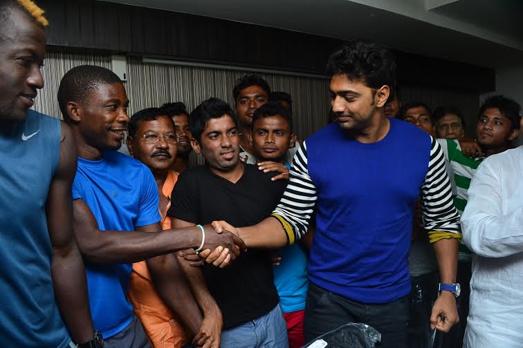 Dev visits Tollygunge Agarami football team