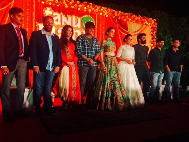 Kangana celebrates b'day at 'Tanu Weds Manu Returns poster launch