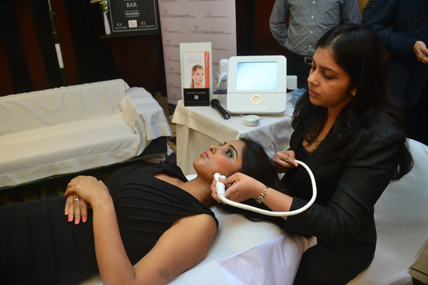 Dr. Paul demonstrates age-defying beauty treatment Venus Viva