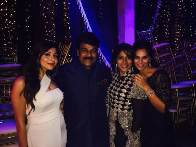 Kanika Kapoor attends Chiranjeevi's b'day bash