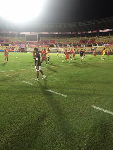 Atletico de Kolkata practice in Jawaharlal Nehru Stadium 