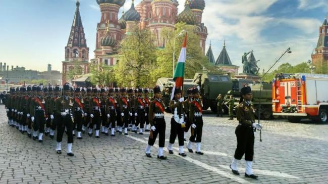 Indian Army contingent in Victory Day celebrations