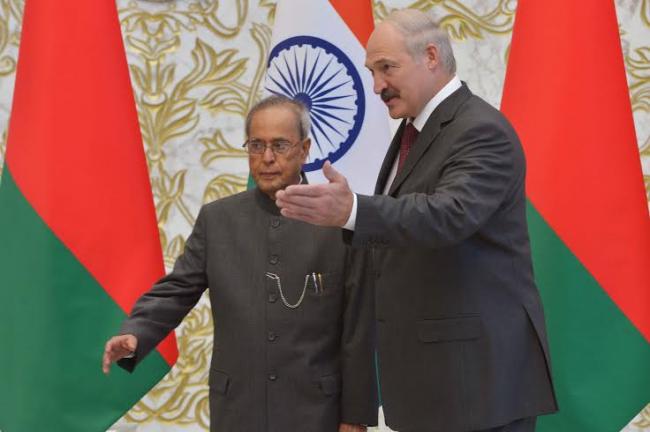 Mukherjee meets Belarus President