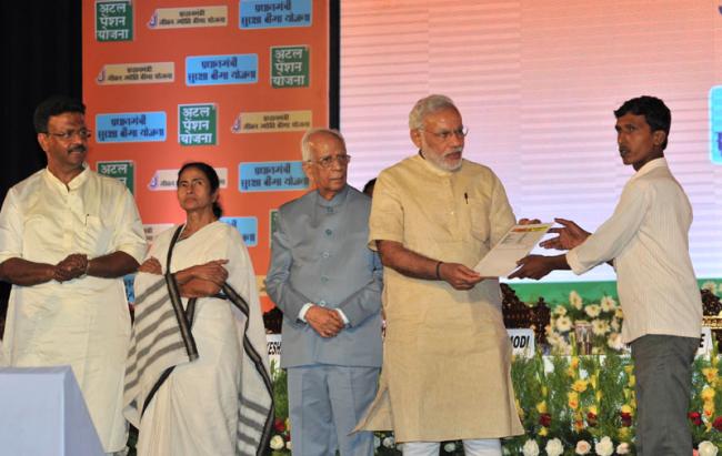 Modi launches three unique social security schemes in Kolkata