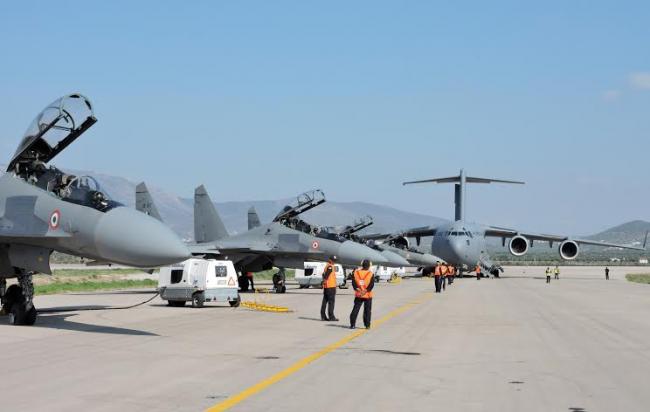  IAF Special Forces Garud Commandos on board an RAF C130 Hercules aircraft 