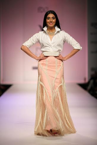 Pernia Qureshi walks ramp for Archana Rao at Amazon Fashion Week
