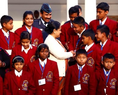 Arup Raha meets national Bravery awardees in Delhi