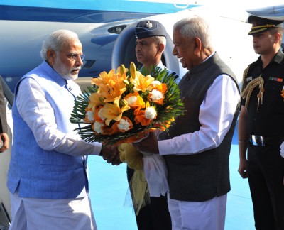 Narendra Modi at the Aero India-2015 Air Show