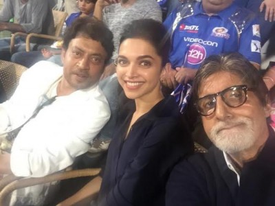 Deepika, Irrfan and Big B enjoy themselves at Wankhede Stadium