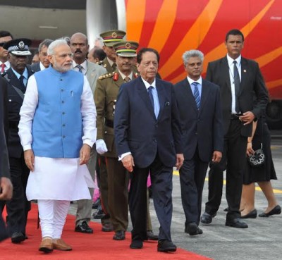 PM Modi arrives in Mauritius, meets president Rajkeswur Purryag