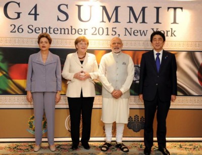 Joint Press Statement at the meeting of leaders of the G-4 countries