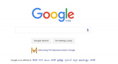 Google welcomes Prime Minister Narendra Modi with a doodle 