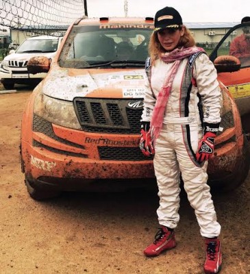 Ace Iranian Rally driver Laleh Seddigh drives the Super XUV500