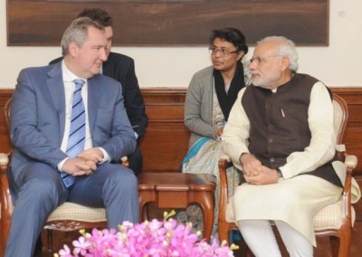 PM Modi receives Deputy PM Dmitry Rogozin of Russia