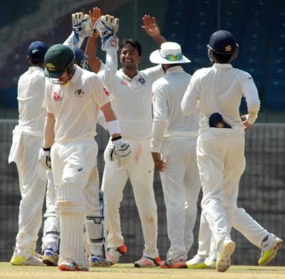 Australia fight back after initial jolts from Ojha