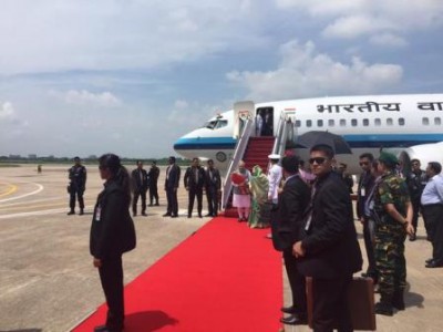 Modi arrives in Dhaka on  crucial two-day visit