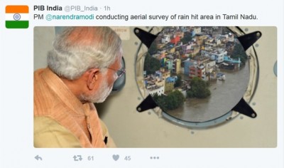 PIB "tweets" PM Modi's photo-shopped picture