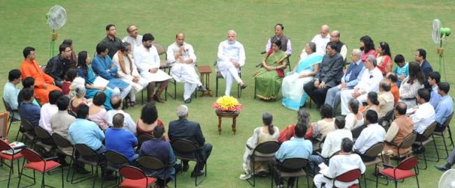  Family members of Netaji Subhas Chandra Bose meets PM Narendra Modi