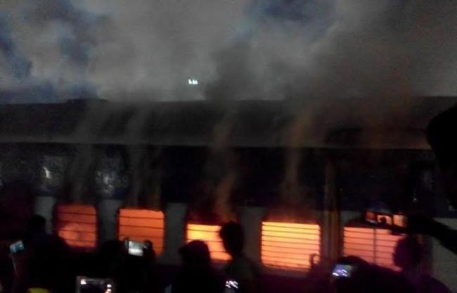 Three trains catch fire in Puri, one person detained