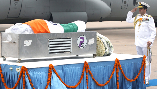 The mortal remains of the former President of India, Dr. A.P.J. Abdul Kalam