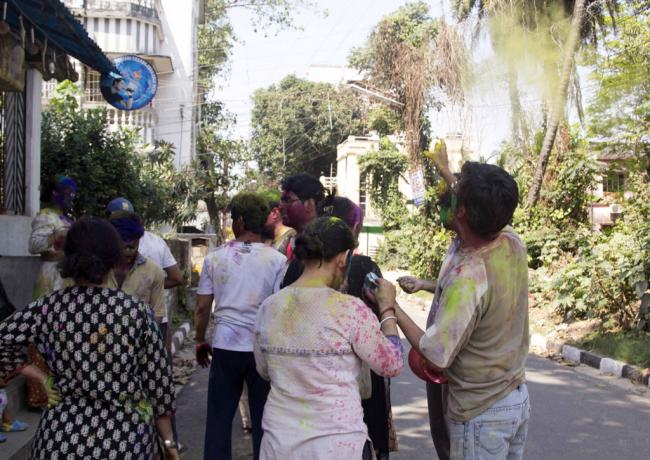 Holi celebration in Kolkata