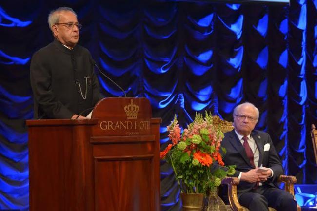Pranab Mukherjee attends seminar on India-Sweden partnership in Stockholm