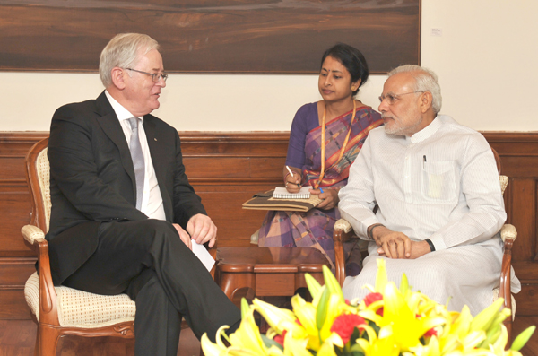 Former Australian PM meets Narendra Modi 
